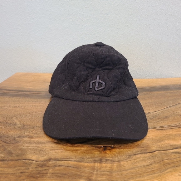 Rag & Bone Black Quilted Logo Baseball Cap - Picture 1 of 6